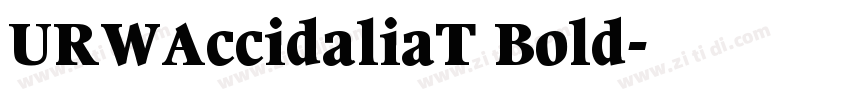 URWAccidaliaT Bold字体转换